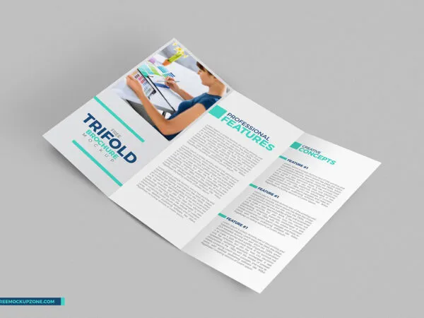 Vertical Tri Fold Brochure Mockup 1