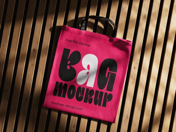 Vibrant Canvas Shopping Bag Mockup 1