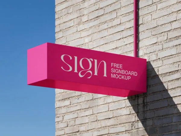 Vibrant Signboard Mockup 1