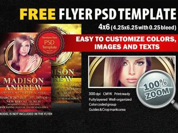 Vintage Circle Funeral Flyer Template 1