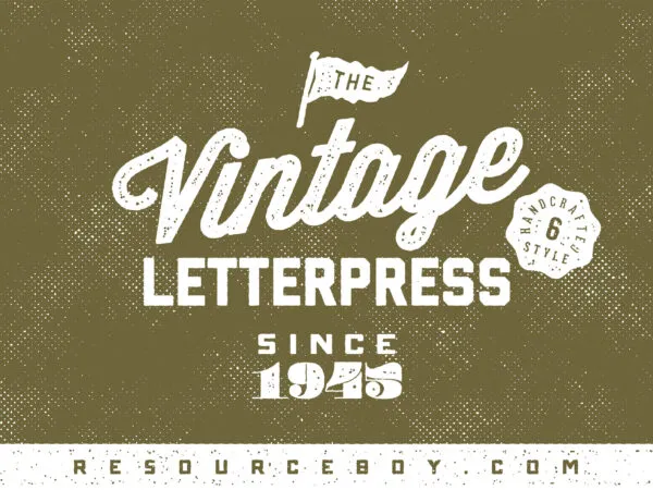 Vintage Letterpress Effects for Text and Logos 1