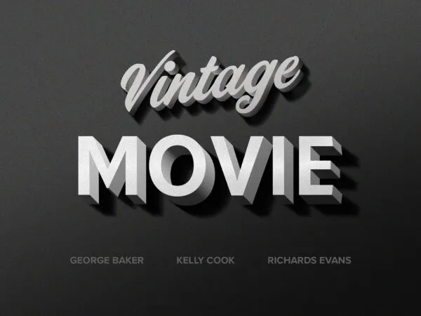 Vintage Movie Text Effect 1