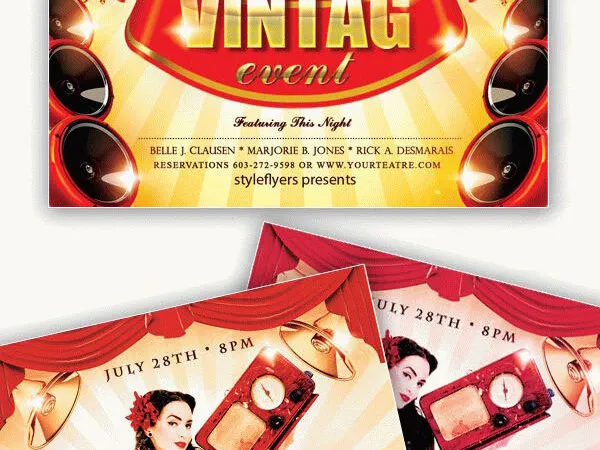 Vintage Party Flyer Template 1