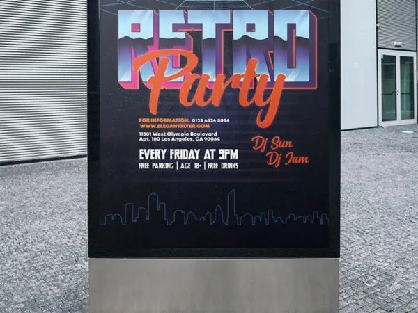 Vintage Urban Retro Party Poster Template 1