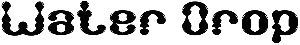 Water Drop Font 1