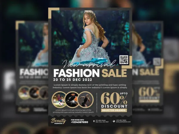 Wavey Modern Sale Event Flyer Template 1