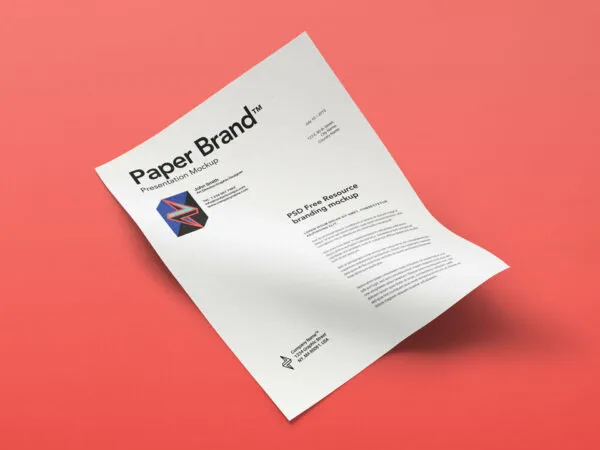 Wavy Letterpress Paper Mockup 1