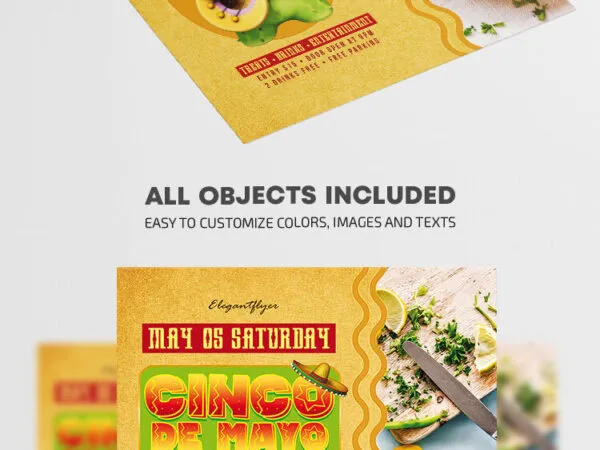 Wavy Photo Cinco de Mayo Flyer Template 1