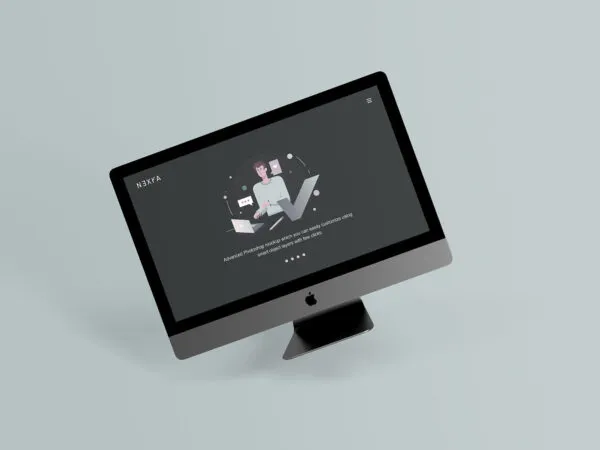 Website Presentation on an iMac Mockup 1
