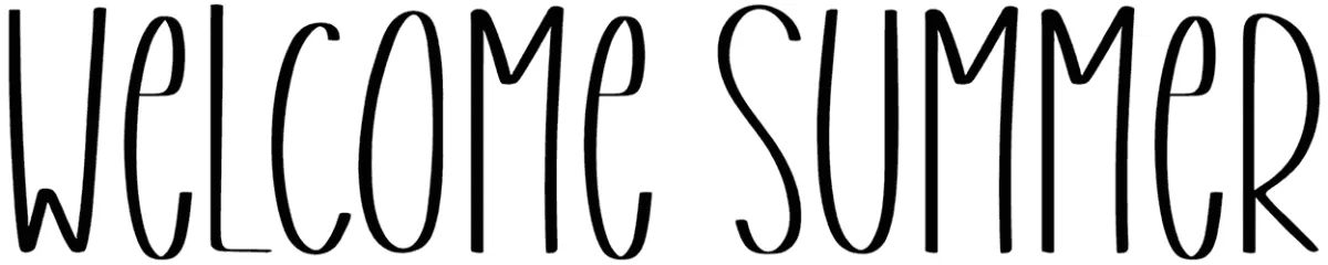 Welcome Summer Font 1