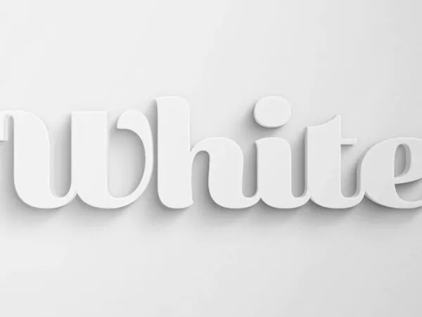 White 3D Text Effect 1