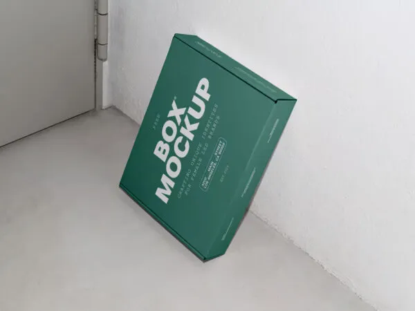 White Cardboard Box Mockup 1