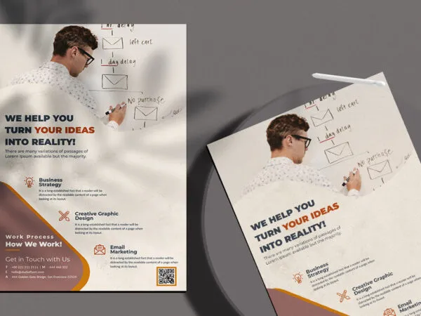 White Clean Business Flyer Template 1