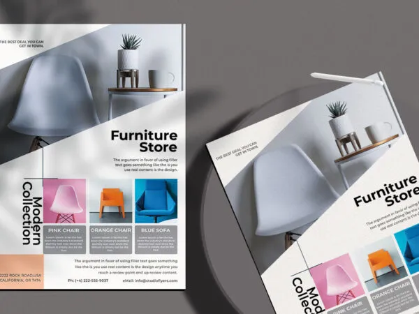White Clean Store Sale Flyer Template 1