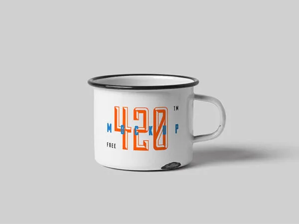 White Metal Mug Mockup 1