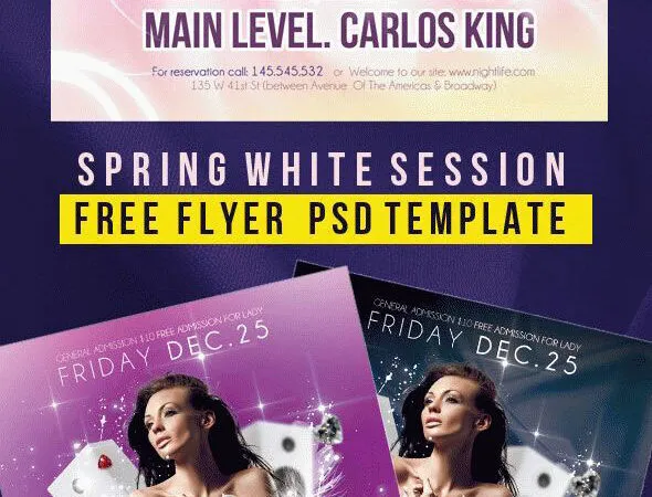 White Spring Event Flyer Template 1