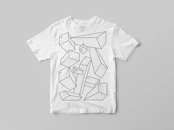 White T Shirt Mockup From Top View 1
