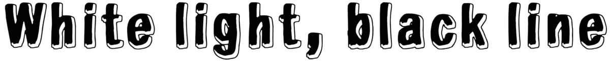 White light black line Font 1
