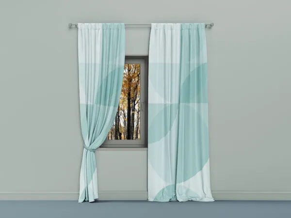 Window Curtain Mockup in Facing View 1