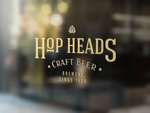 Window Signage Mockup with a Reflected Picture Background 1