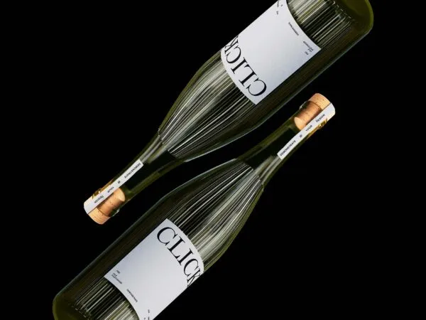 Wine Bottles Mockup in Facing View 1