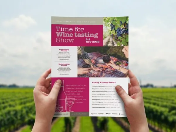 Wine Tasting Rack Card and Poster Templates 1