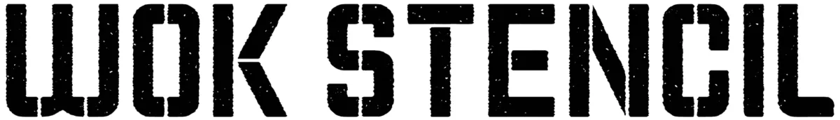 Wok Stencil Font 1