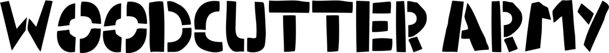 Woodcutter Army Stencil Font 1