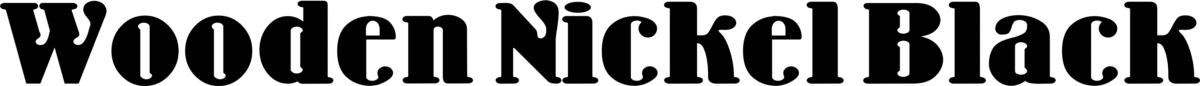 Wooden Nickel Black Font 1