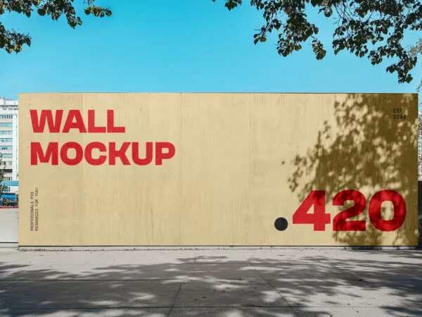 Wooden Wall Mockup 1