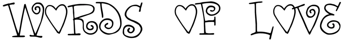 Words of Love Font 1