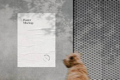 Wrinkled Poster Mockup 2