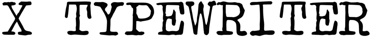 X Typewriter Font 1