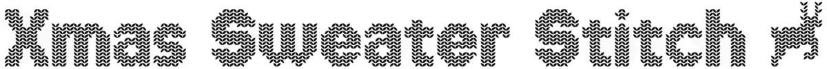 Xmas Sweater Stitch Font 1