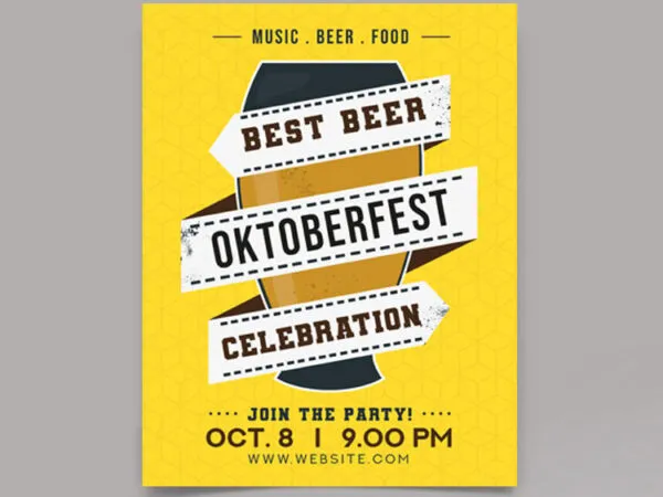 Yellow Oktoberfest Flyer Template 1