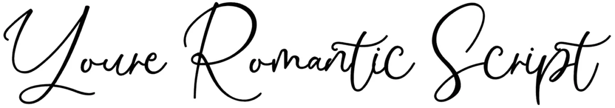 Youre Romantic Script Font 1