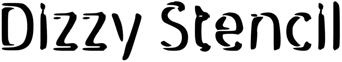 d Dizzy Stencil Font 1