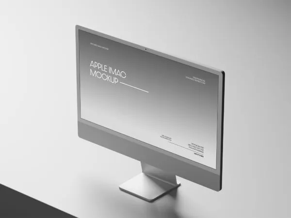 iMac Mockup Silver Color 1