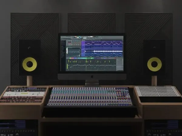 iMac Pro Scene in Music Studio Mockup 1