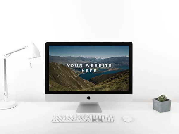 iMac on a Desk Mockup 1