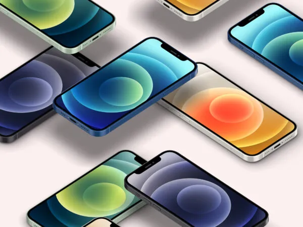 iPhone 12 Mockup Set in Different Angles 1