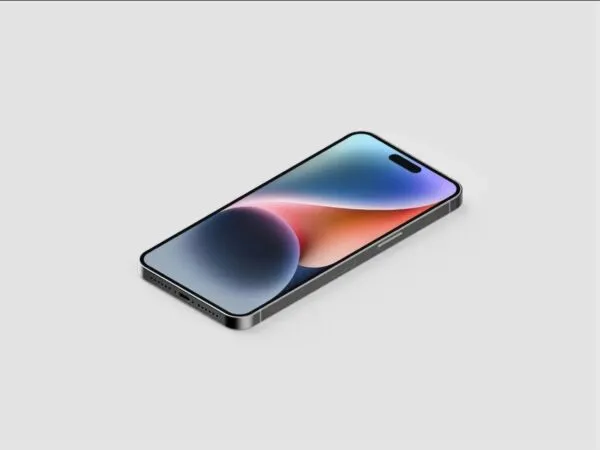 iPhone 14 Pro Max Mockup in Perspective Sight 1