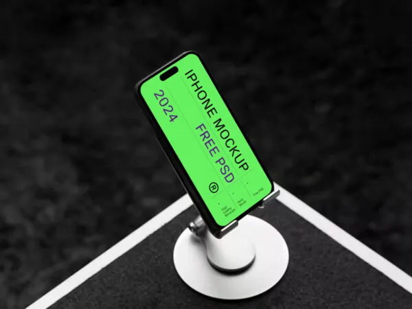 iPhone 14 Pro in Dock Mockup 1