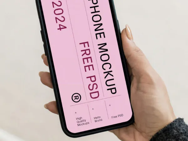 iPhone 14 Pro in Hand Mockup 1