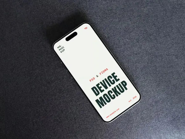 iPhone 16 Pro on Sofa Mockup 1