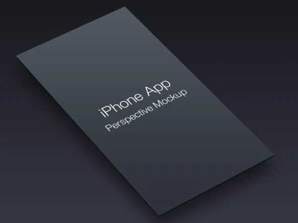 iPhone App UI Perspective Mockup 1