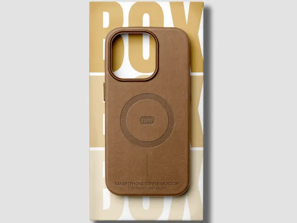 iPhone Cover on Box Mockup 1