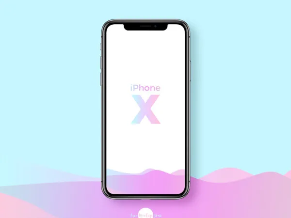 iPhone X Laid on the Surface in a Top View Mockup 1