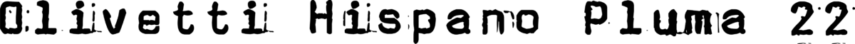 zai Olivetti Hispano Pluma 22 Typewriter Font 1