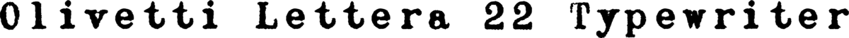 zai Olivetti Lettera 22 Typewriter Font 1